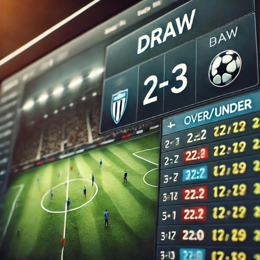 Draw in over/under bets